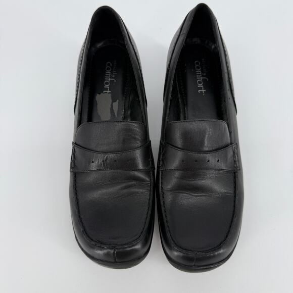 Strictly Comfort Shoes Women Size 10 Chunky Square Toe Loafers Leather 90s - Picture 4 of 9